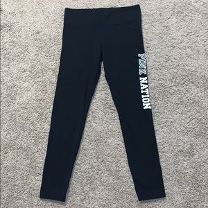 Victoria Secret PINK Black “Pink Nation” Leggings!